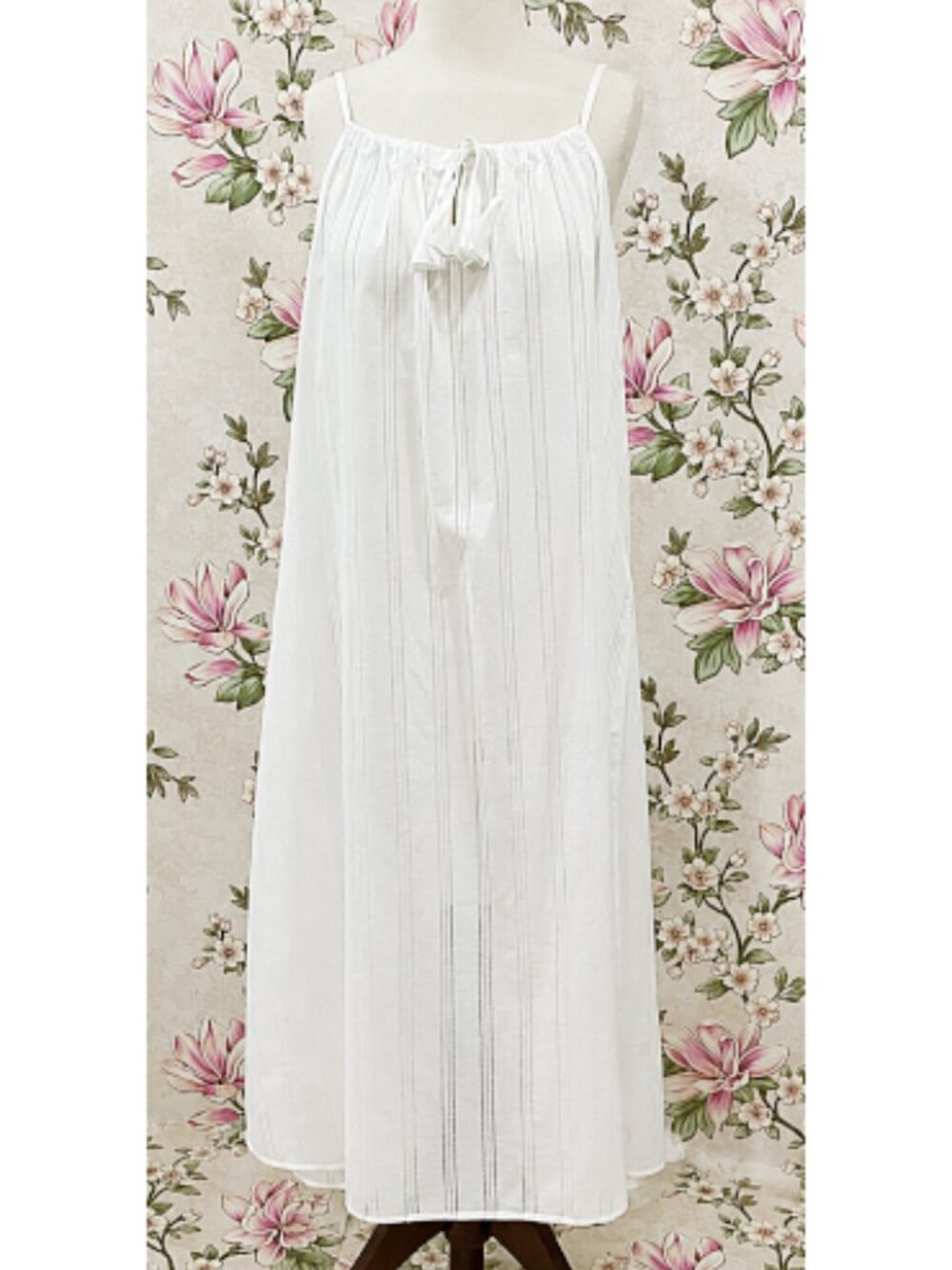 SoieRose 100% Cotton Victorian Sleeveless Cottagecore Nightgown - SR-1301